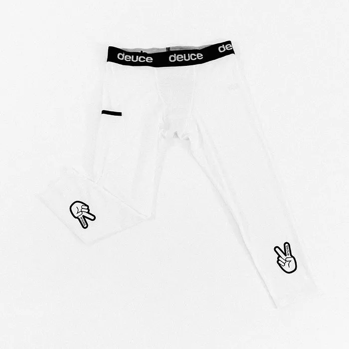 Deuce 3/4 Basketball Tights | White