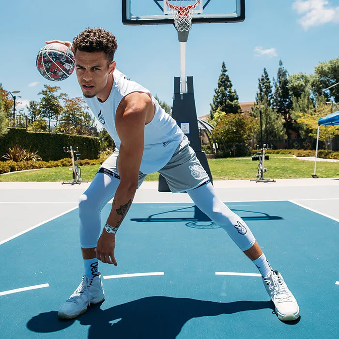 Deuce 3/4 Basketball Tights | White