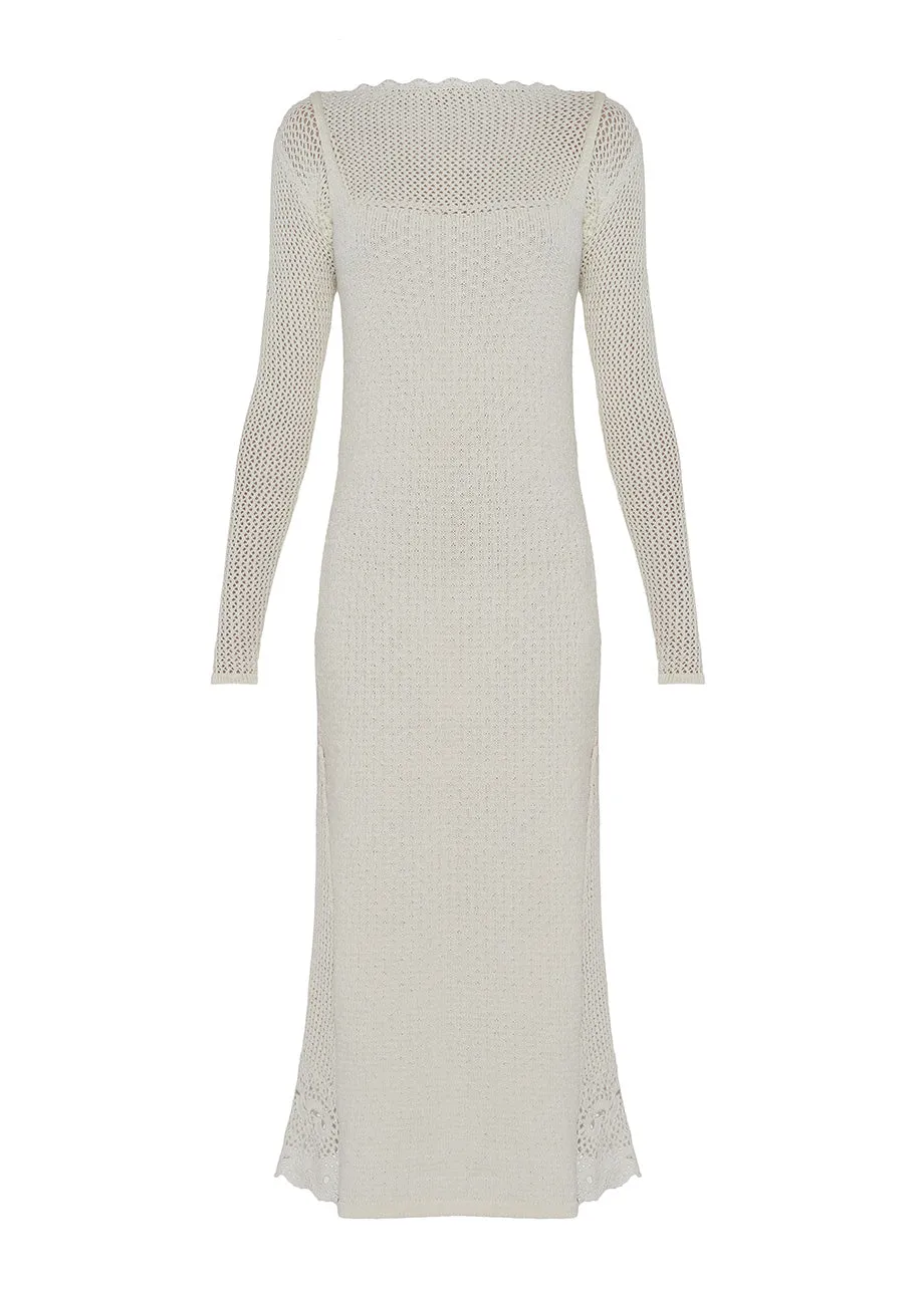 DOUBLE SLEEVES SILHOUETTE DRESS