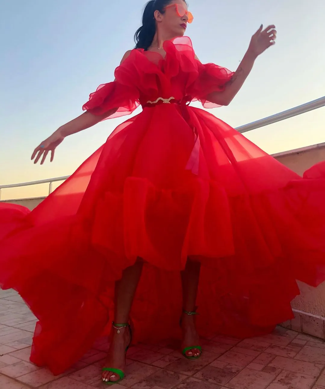 Elizabeth Red Beautiful Evening Dress