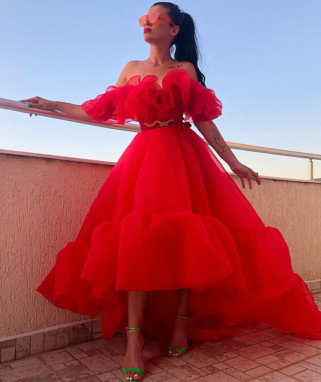 Elizabeth Red Beautiful Evening Dress