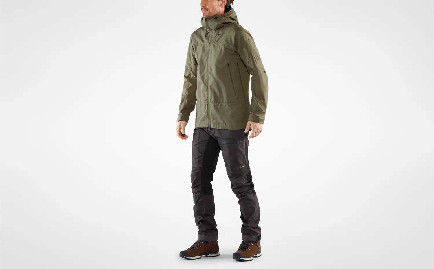Fjällräven Men&#x27;s Abisko Lite Trekking Jacket Dark Grey/Black | Buy Fjällräven Men&#x27;s Abisko Lite Trekking Jacket Dark Grey/Black here | Outnorth