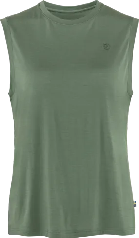 Fjällräven Women&#x27;s Abisko Wool Tank Top Patina Green | Buy Fjällräven Women&#x27;s Abisko Wool Tank Top Patina Green here | Outnorth