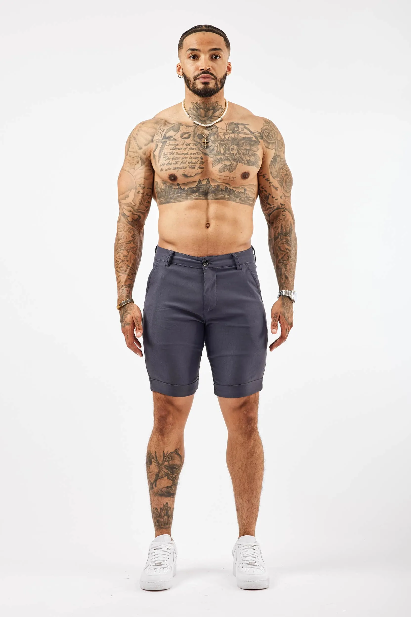 FLEX CHINO SHORT - LIGHT NAVY