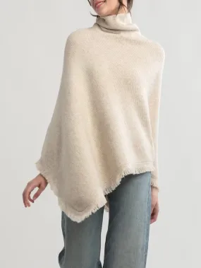 Fringed Rib Poncho - 2 Colors