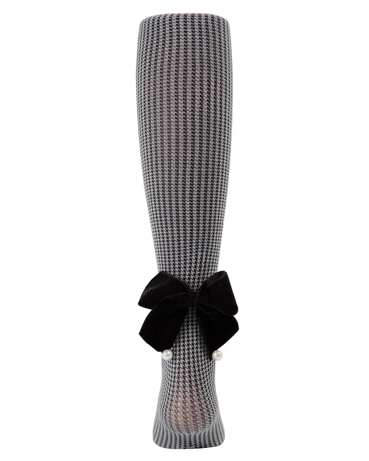 Girls' Herringbone Bow Back Tights