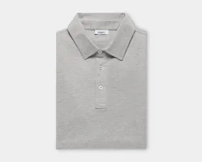 Grey Mélange Suvin Gold Cotton Polo Shirt