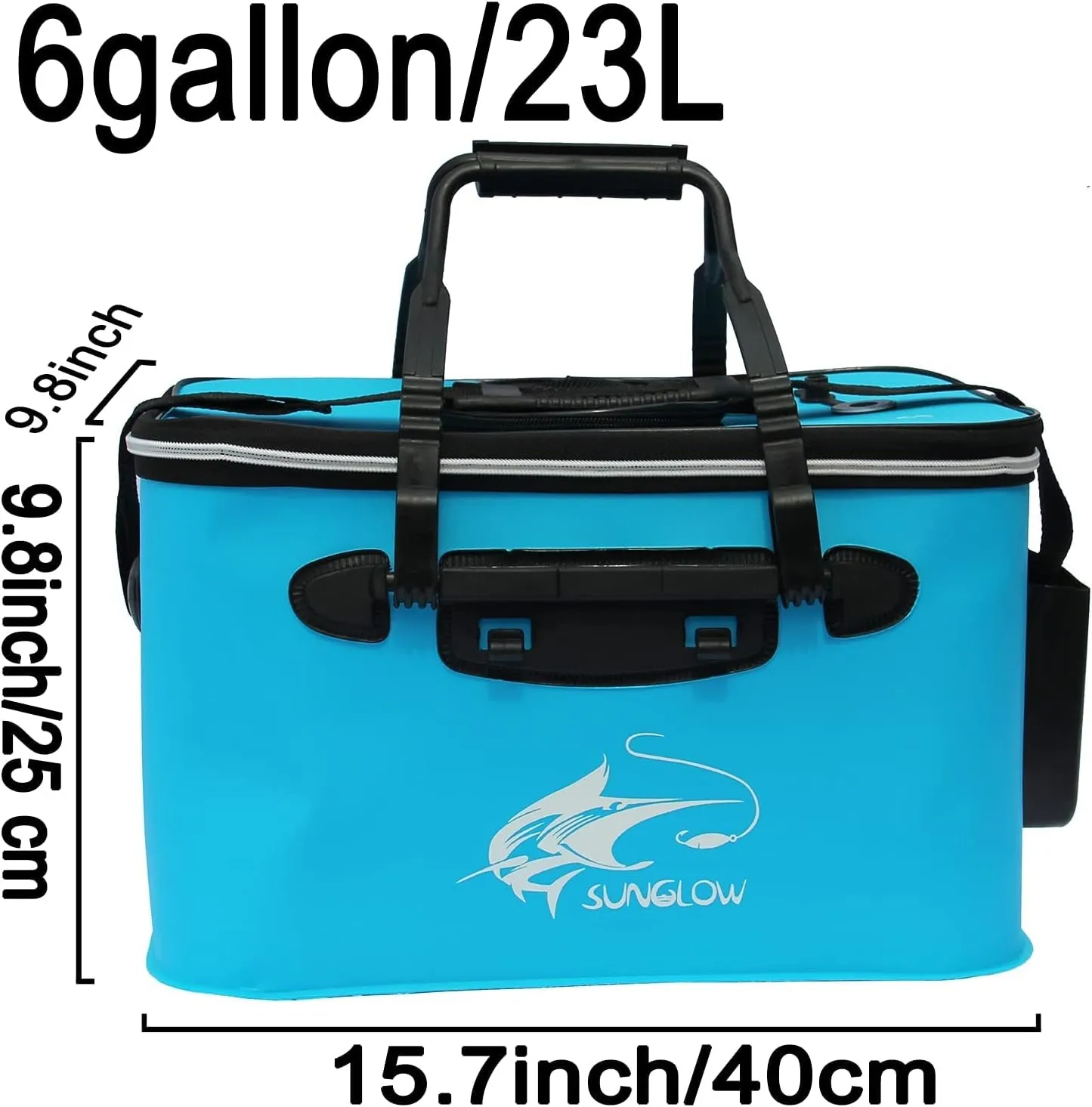 Grneric Foldable Fishing Bucket – Live Bait & Fish Container, EVA