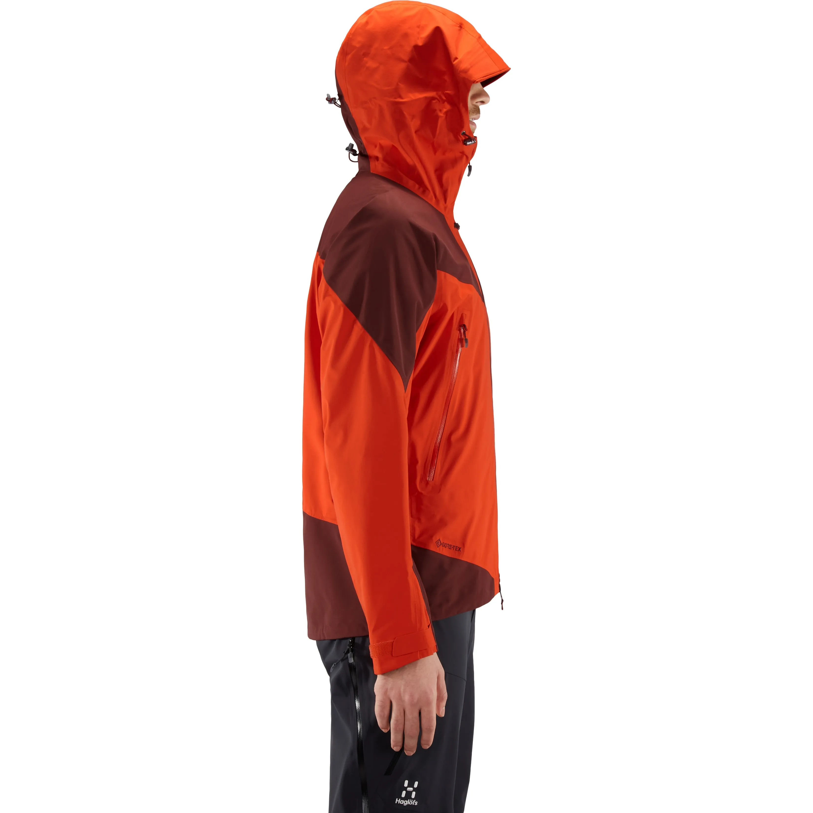 Haglöfs Roc Spire Jacket Men Habanero/Maroon Red  | Buy Haglöfs Roc Spire Jacket Men Habanero/Maroon Red  here | Outnorth