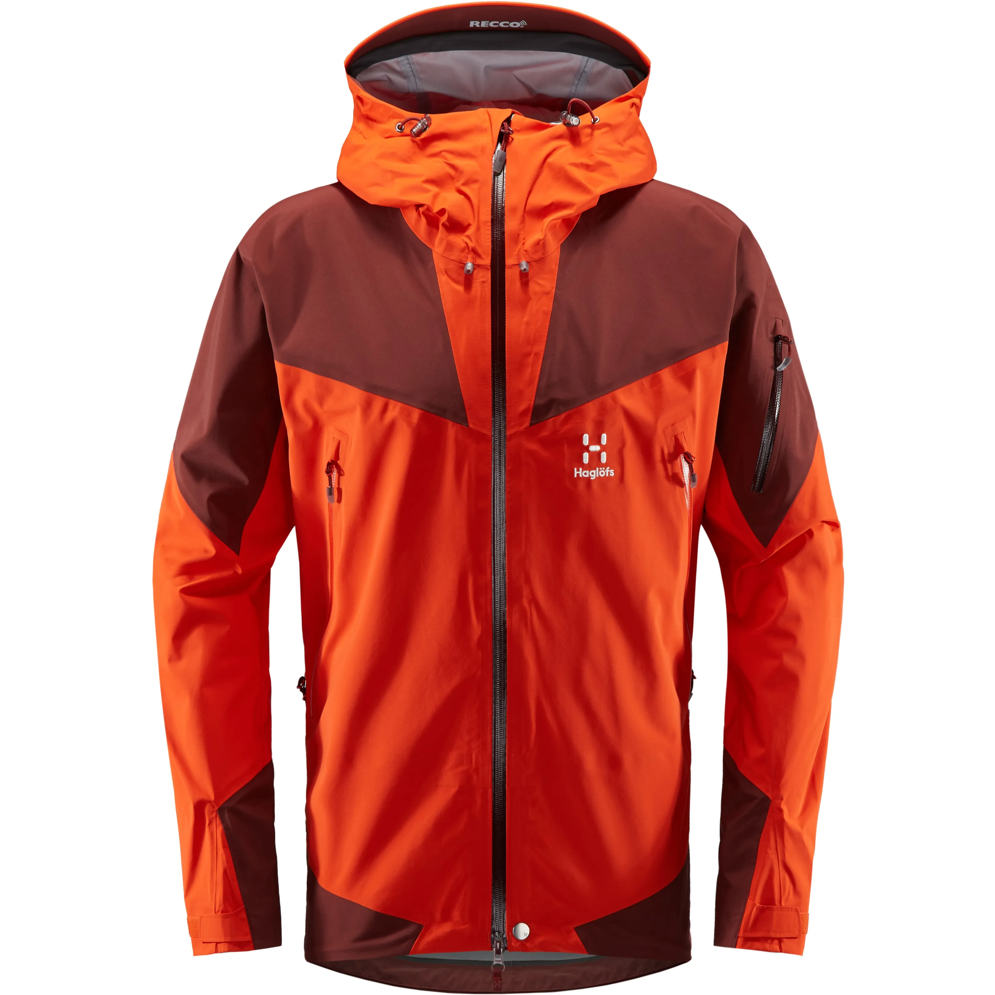 Haglöfs Roc Spire Jacket Men Habanero/Maroon Red  | Buy Haglöfs Roc Spire Jacket Men Habanero/Maroon Red  here | Outnorth