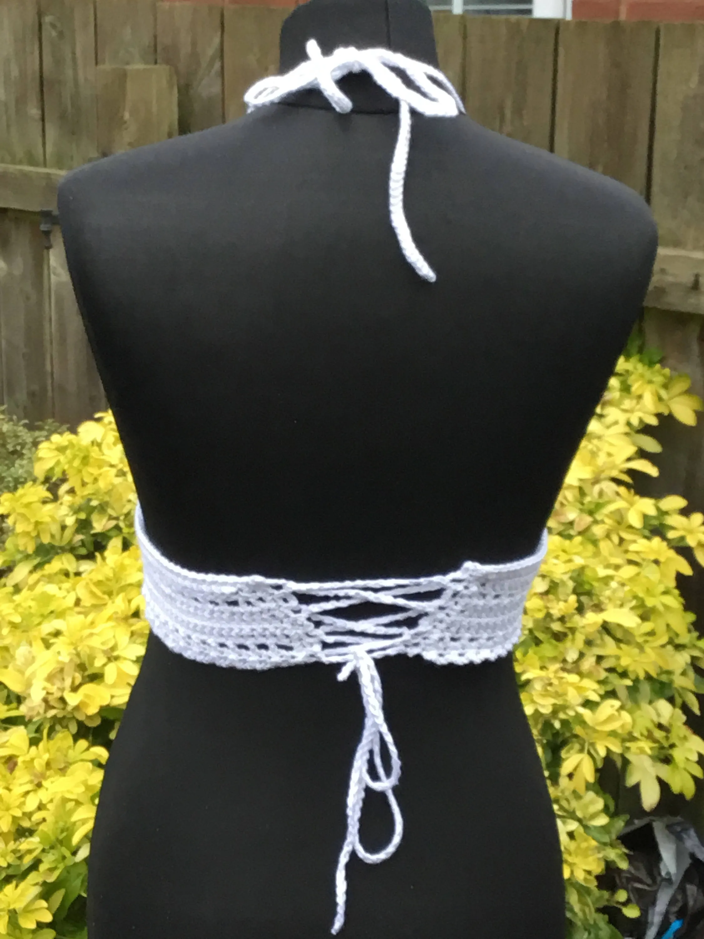 Handmade Crochet Bralette Halter Top