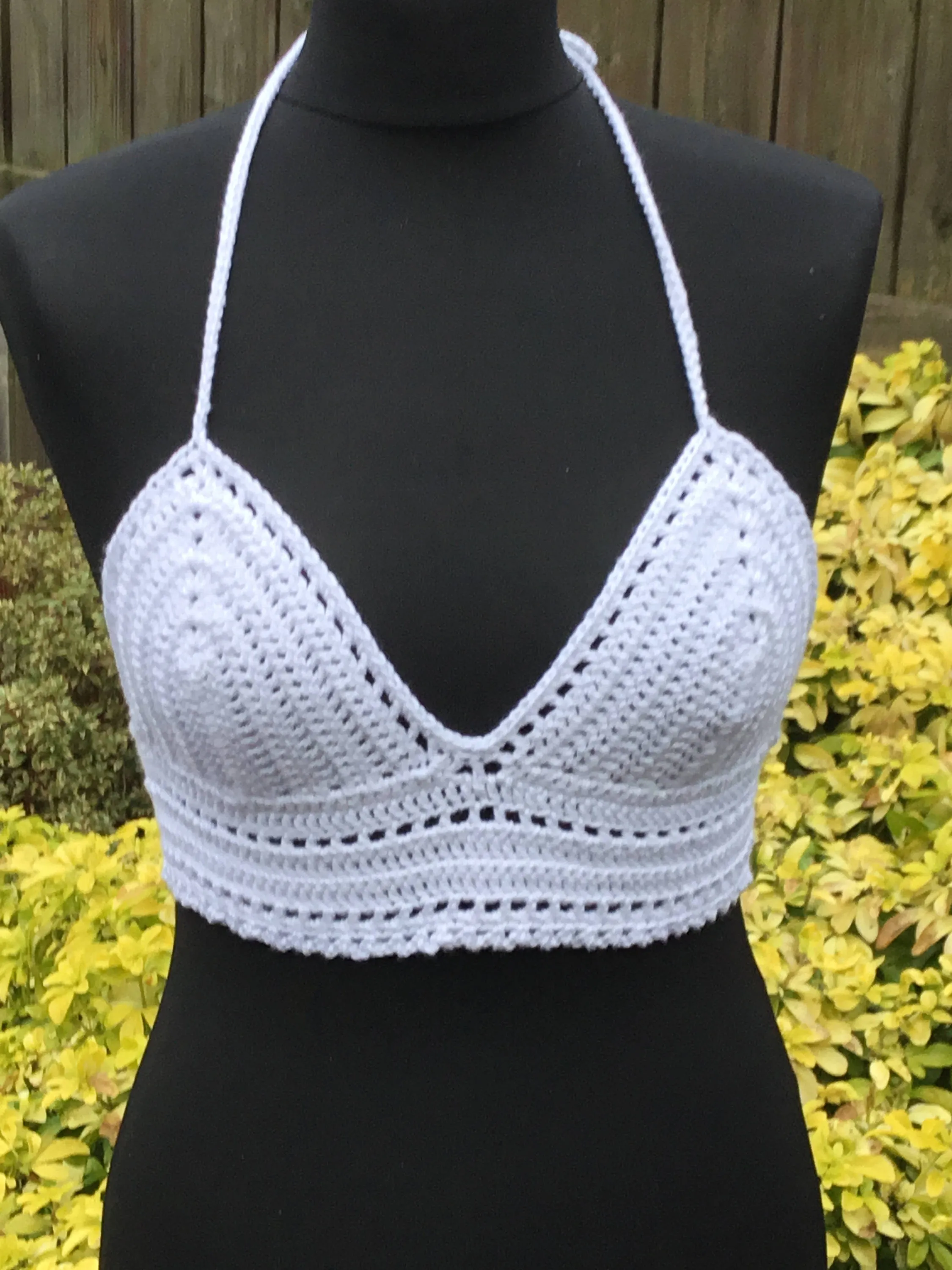 Handmade Crochet Bralette Halter Top