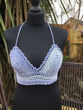 Handmade Crochet Festival Halter Top Bralette