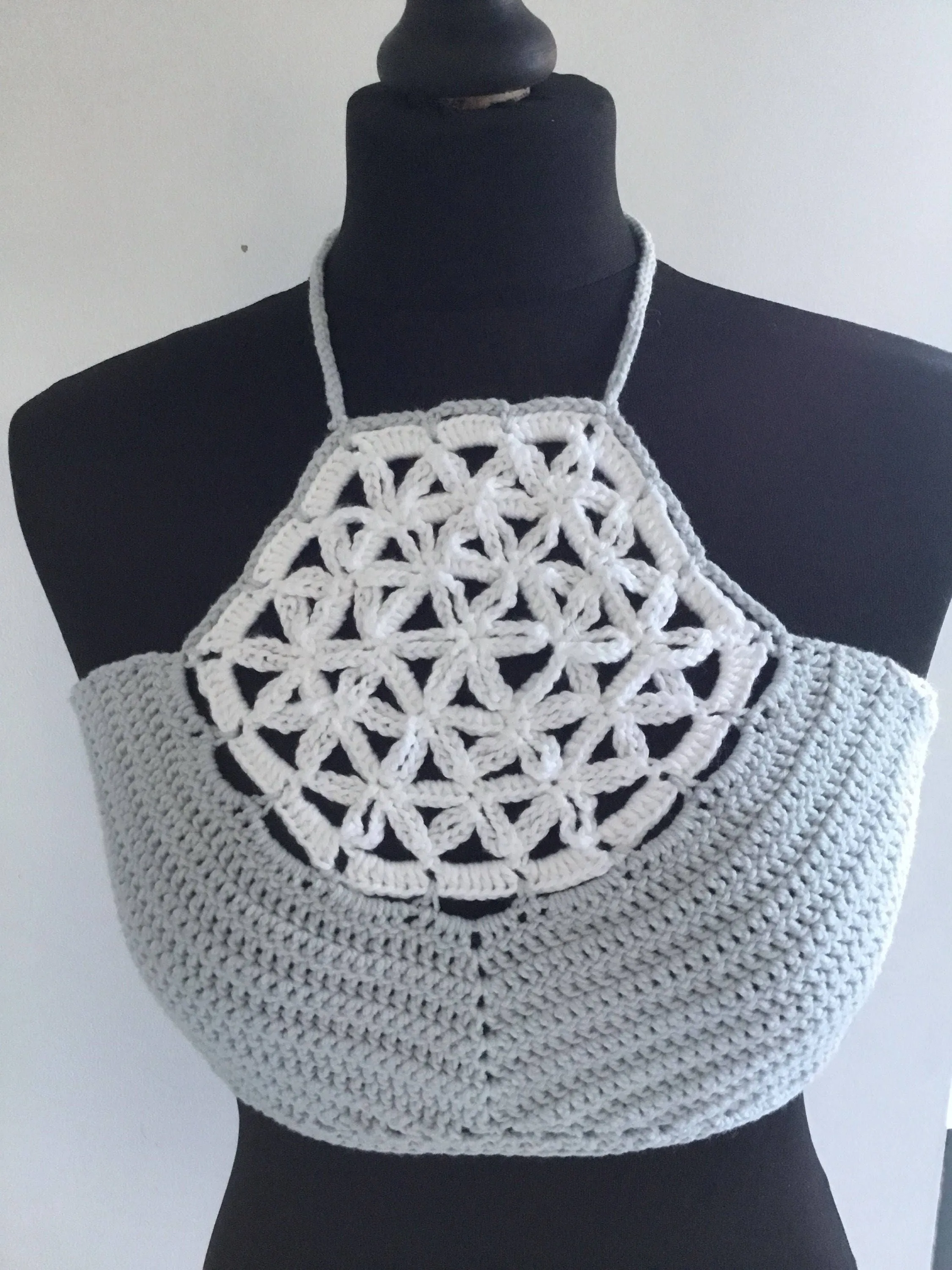 Handmade Crochet Festival Halter Top