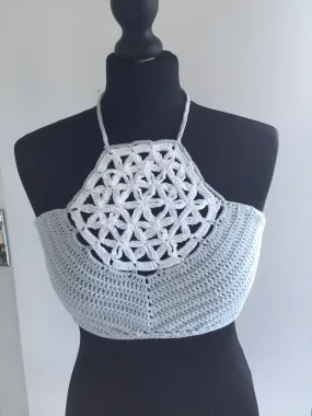 Handmade Crochet Festival Halter Top