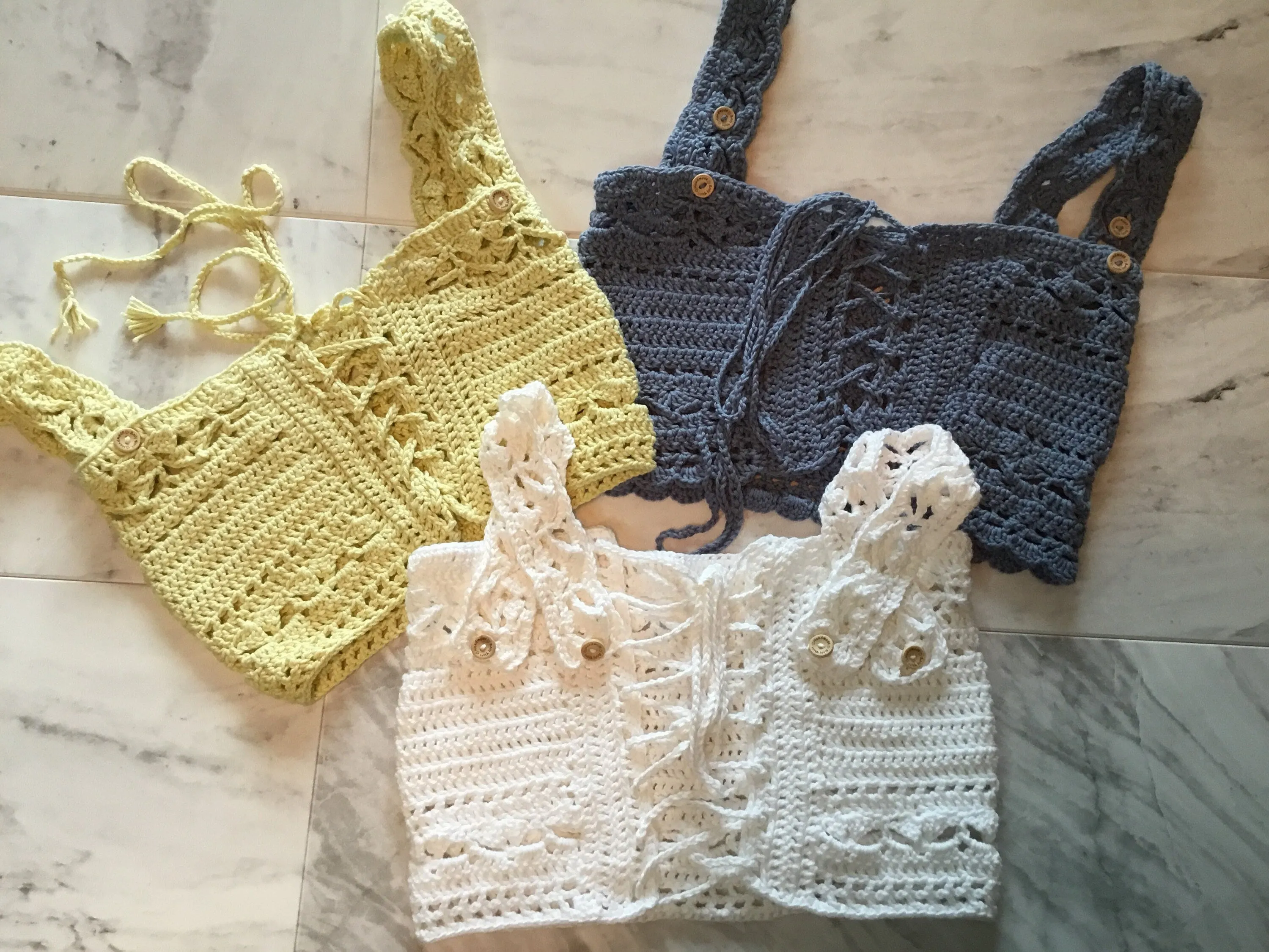 Handmade Crop Tube Top Front Tie Adjustable Removable Straps