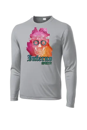 Inferno Sports Watercolor Sugar Skull Long-Sleeve