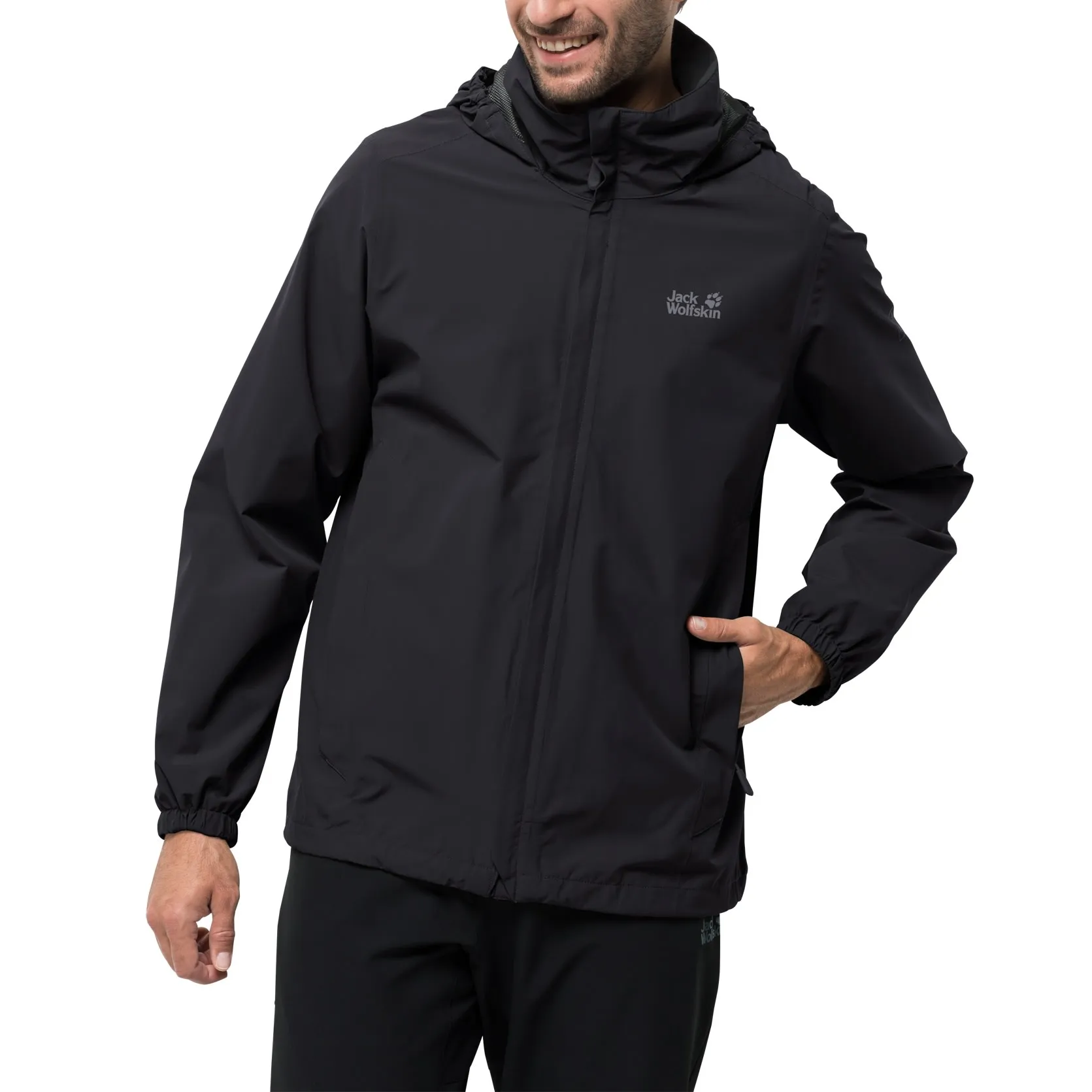 Jack Wolfskin Men&#x27;s Stormy Point Jacket (2021) Black | Buy Jack Wolfskin Men&#x27;s Stormy Point Jacket (2021) Black here | Outnorth