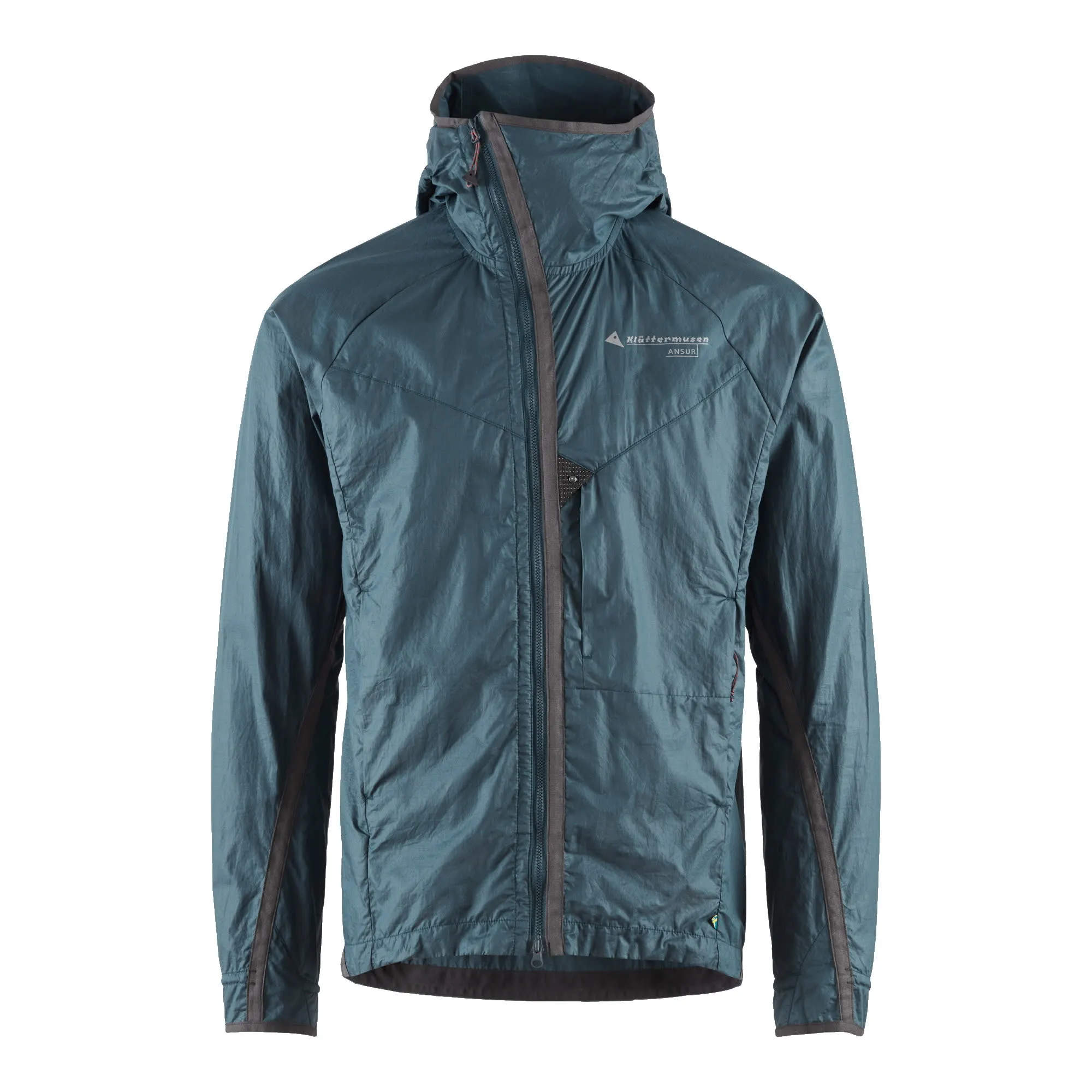 Klättermusen Men&#x27;s Ansur Hooded Wind Jacket Midnight Blue | Buy Klättermusen Men&#x27;s Ansur Hooded Wind Jacket Midnight Blue here | Outnorth