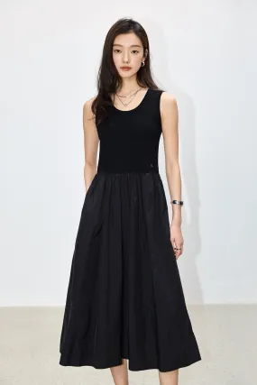 LILY Patchwork Knit High Waist Dress