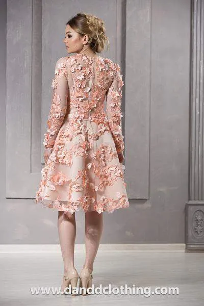 Luxury Evening Dress Short Pink