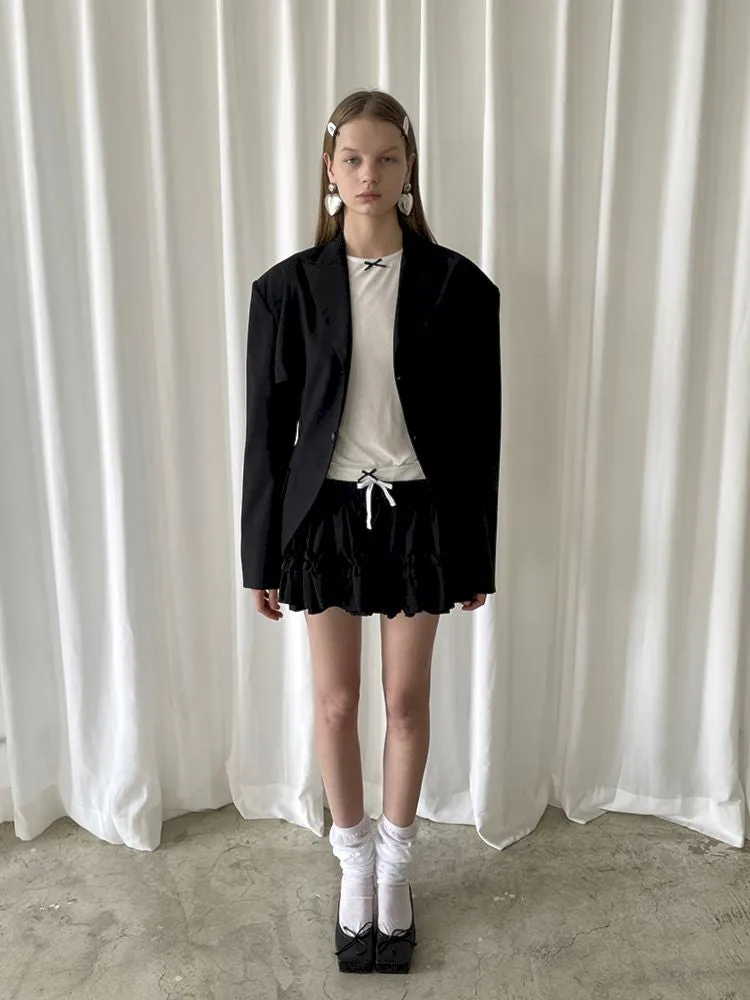 Multi Layered Lace Hem Cotton Skirt【s0000007458】