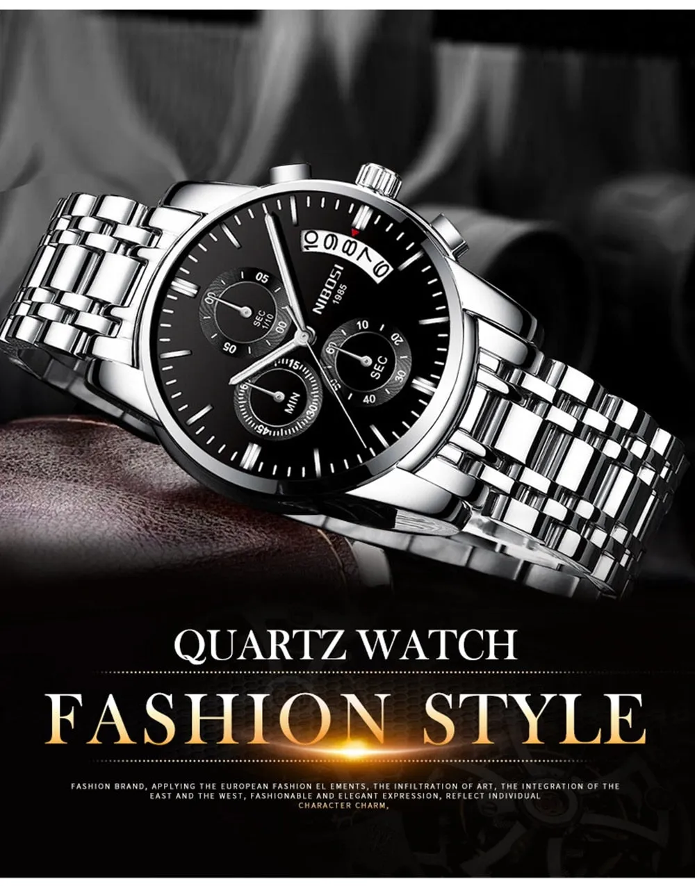 NIBOSI Top Luxury Brand Watches Mens Quartz Waterproof Army Military Men Watch Reloj Hombre Zegarek Meski Relogio Masculino