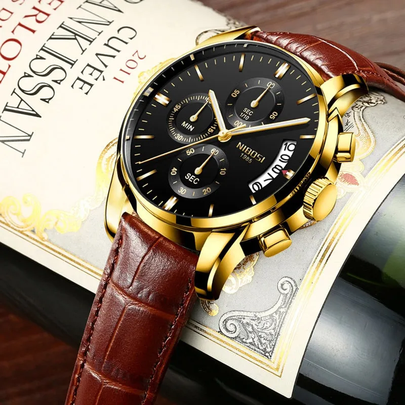 NIBOSI Top Luxury Brand Watches Mens Quartz Waterproof Army Military Men Watch Reloj Hombre Zegarek Meski Relogio Masculino