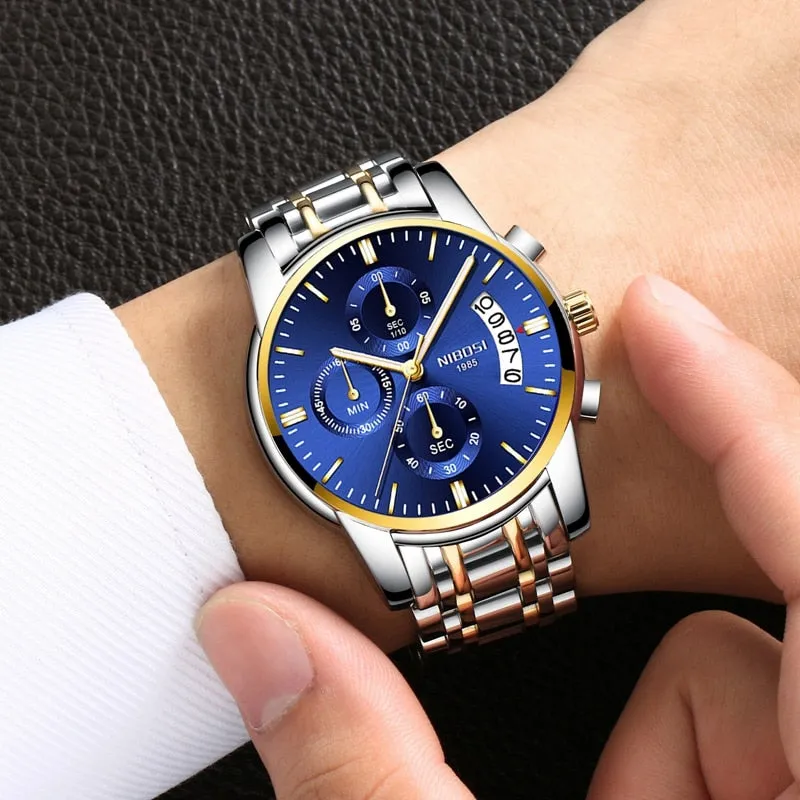 NIBOSI Top Luxury Brand Watches Mens Quartz Waterproof Army Military Men Watch Reloj Hombre Zegarek Meski Relogio Masculino