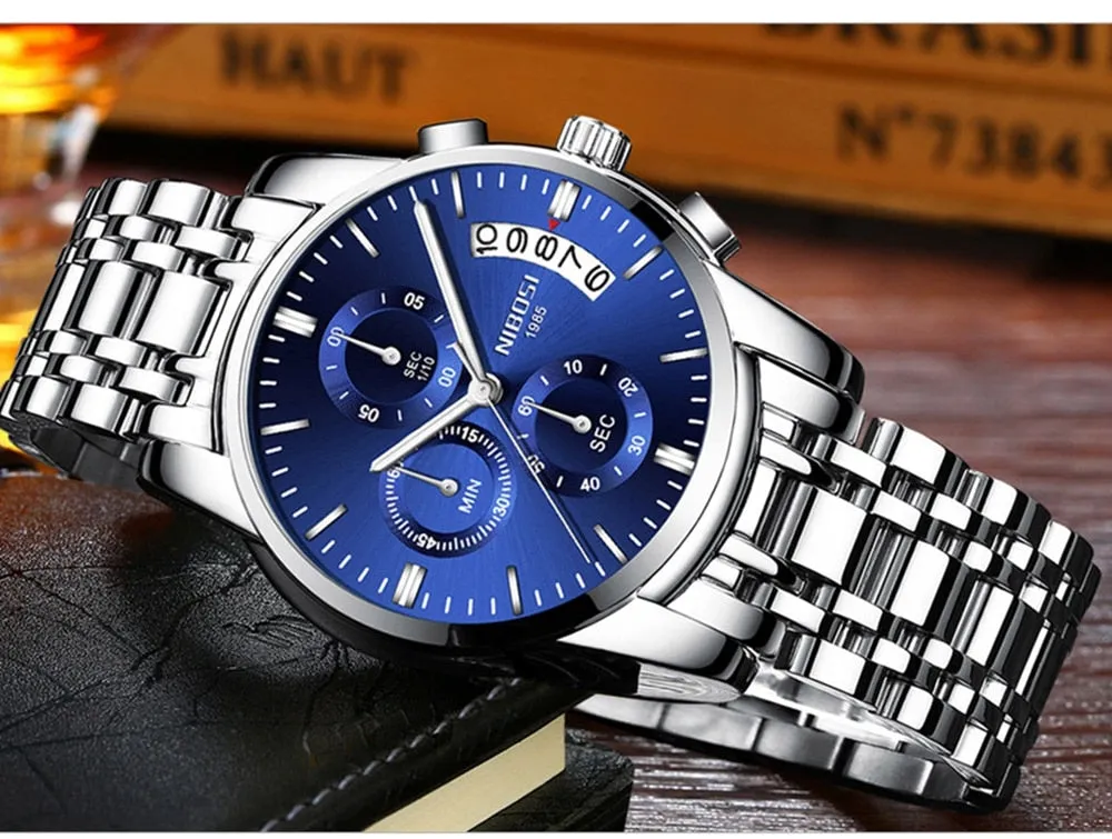 NIBOSI Top Luxury Brand Watches Mens Quartz Waterproof Army Military Men Watch Reloj Hombre Zegarek Meski Relogio Masculino