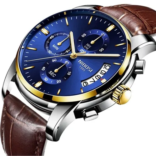 NIBOSI Top Luxury Brand Watches Mens Quartz Waterproof Army Military Men Watch Reloj Hombre Zegarek Meski Relogio Masculino