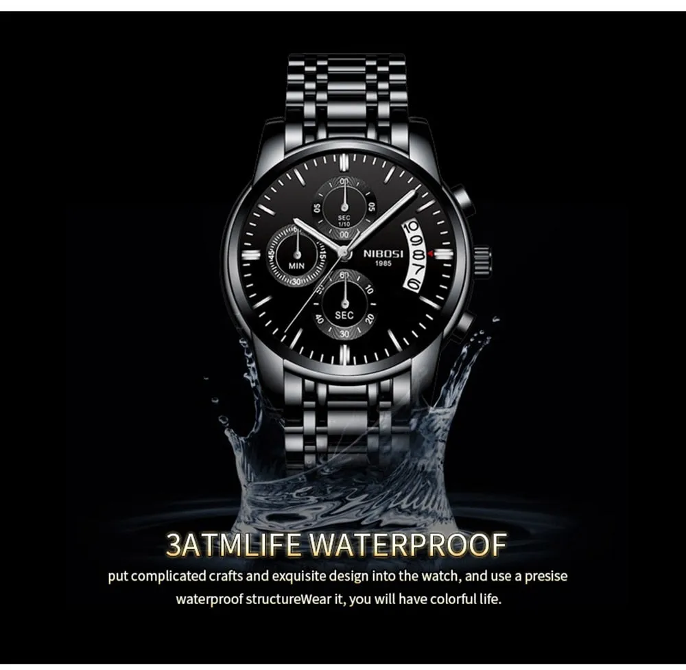 NIBOSI Top Luxury Brand Watches Mens Quartz Waterproof Army Military Men Watch Reloj Hombre Zegarek Meski Relogio Masculino