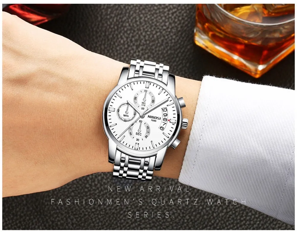 NIBOSI Top Luxury Brand Watches Mens Quartz Waterproof Army Military Men Watch Reloj Hombre Zegarek Meski Relogio Masculino