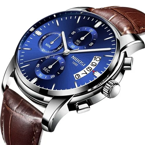 NIBOSI Top Luxury Brand Watches Mens Quartz Waterproof Army Military Men Watch Reloj Hombre Zegarek Meski Relogio Masculino