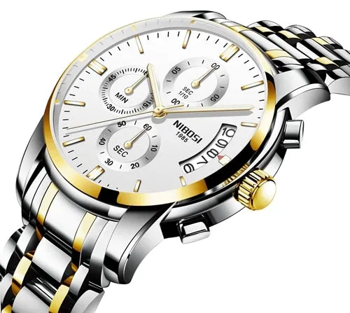 NIBOSI Top Luxury Brand Watches Mens Quartz Waterproof Army Military Men Watch Reloj Hombre Zegarek Meski Relogio Masculino