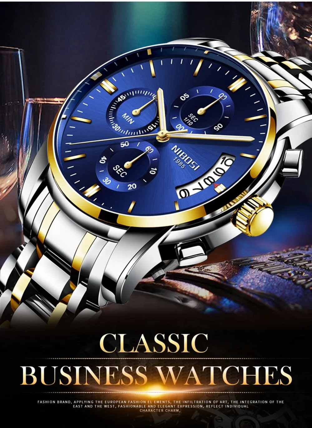 NIBOSI Top Luxury Brand Watches Mens Quartz Waterproof Army Military Men Watch Reloj Hombre Zegarek Meski Relogio Masculino