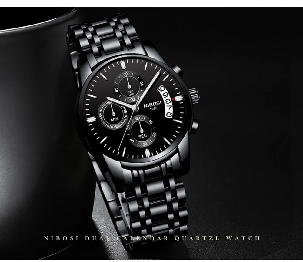NIBOSI Top Luxury Brand Watches Mens Quartz Waterproof Army Military Men Watch Reloj Hombre Zegarek Meski Relogio Masculino