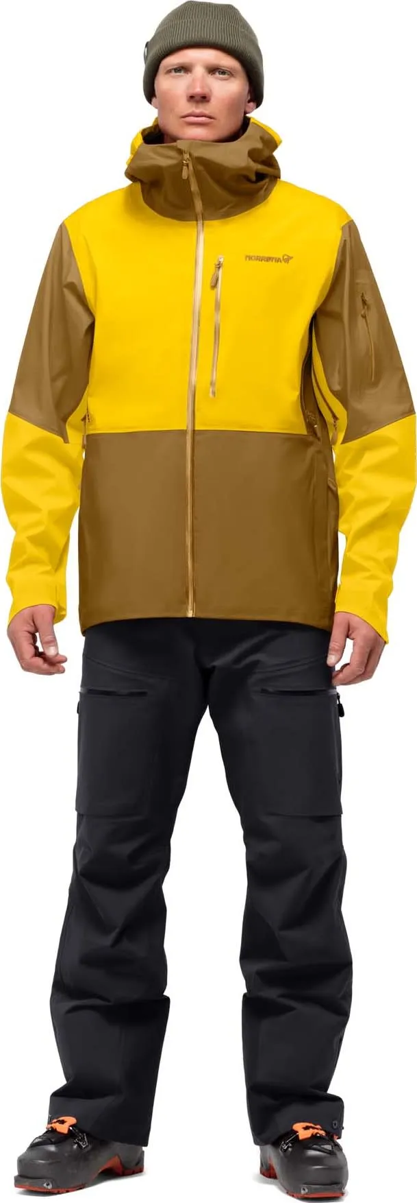 Norrøna Men&#x27;s Lofoten GORE-TEX Jacket Sulphur/Camelflage | Buy Norrøna Men&#x27;s Lofoten GORE-TEX Jacket Sulphur/Camelflage here | Outnorth