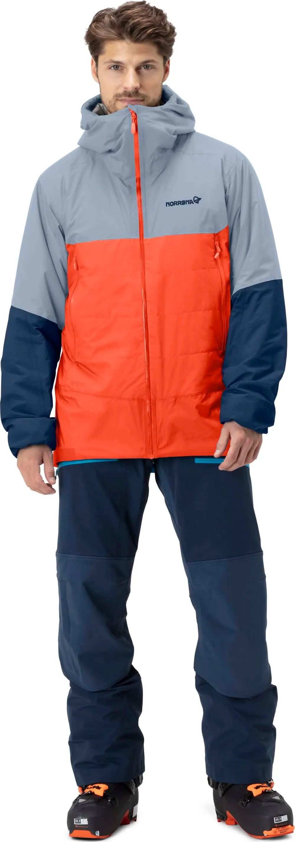 Norrøna Men&#x27;s Lyngen Dri2 Thermo60 Jacket Arednalin/Blue Fog | Buy Norrøna Men&#x27;s Lyngen Dri2 Thermo60 Jacket Arednalin/Blue Fog here | Outnorth