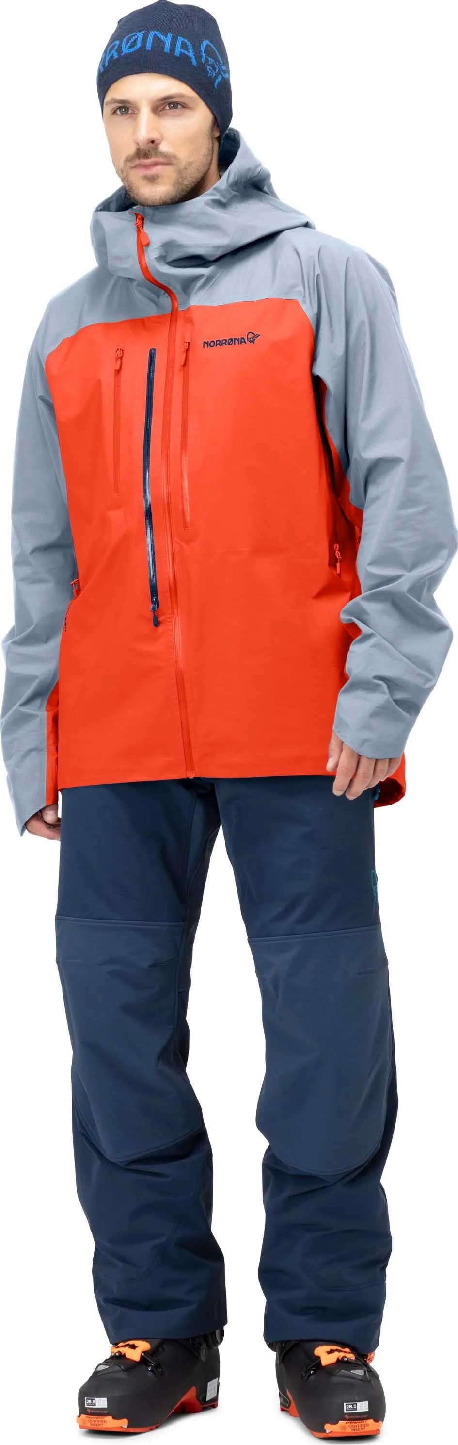 Norrøna Men&#x27;s Lyngen Gore-tex Jacket Adrenalin/Blue Fog | Buy Norrøna Men&#x27;s Lyngen Gore-tex Jacket Adrenalin/Blue Fog here | Outnorth