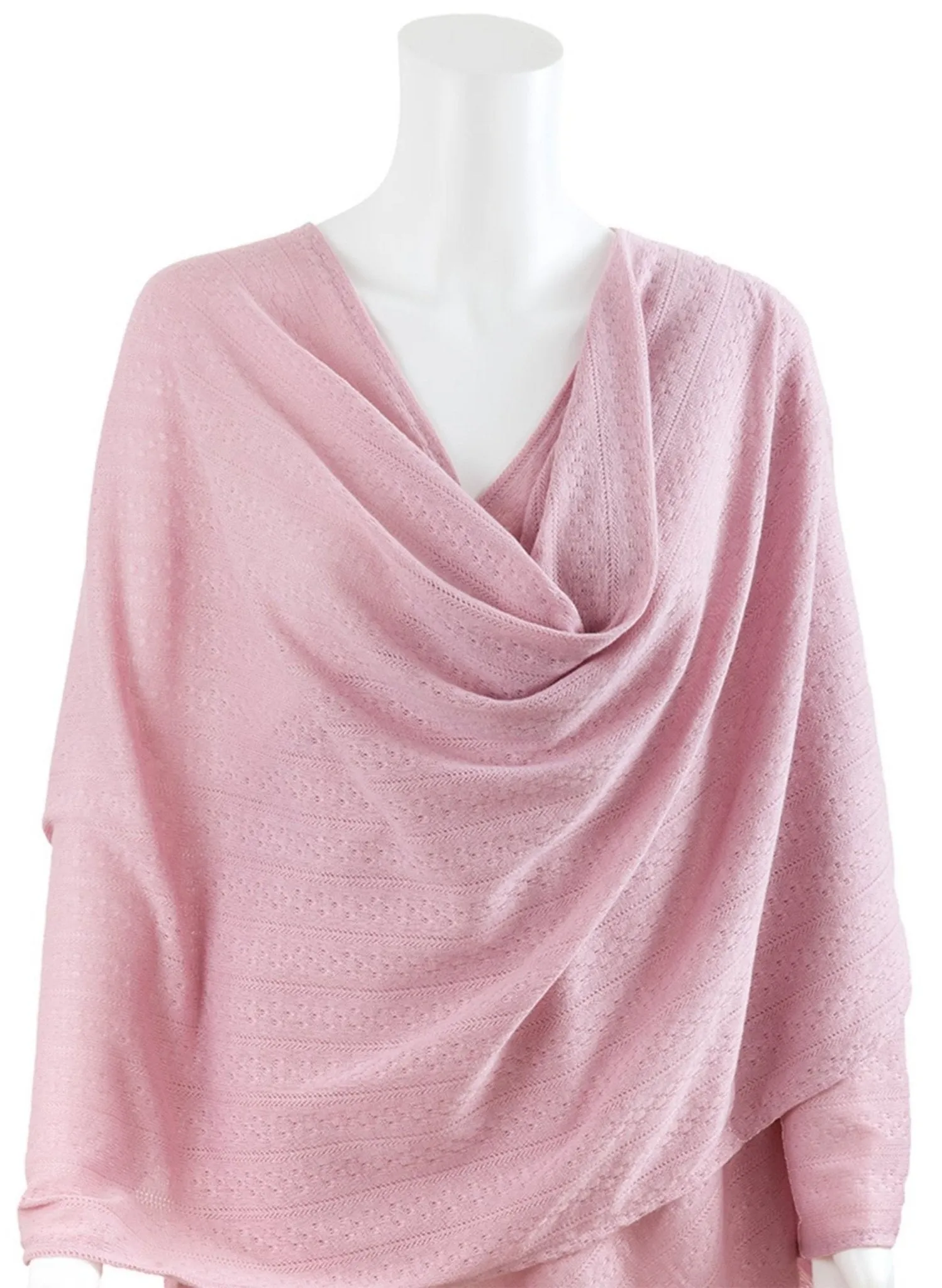 Nursing Cover Textured Knit fabric – Pink