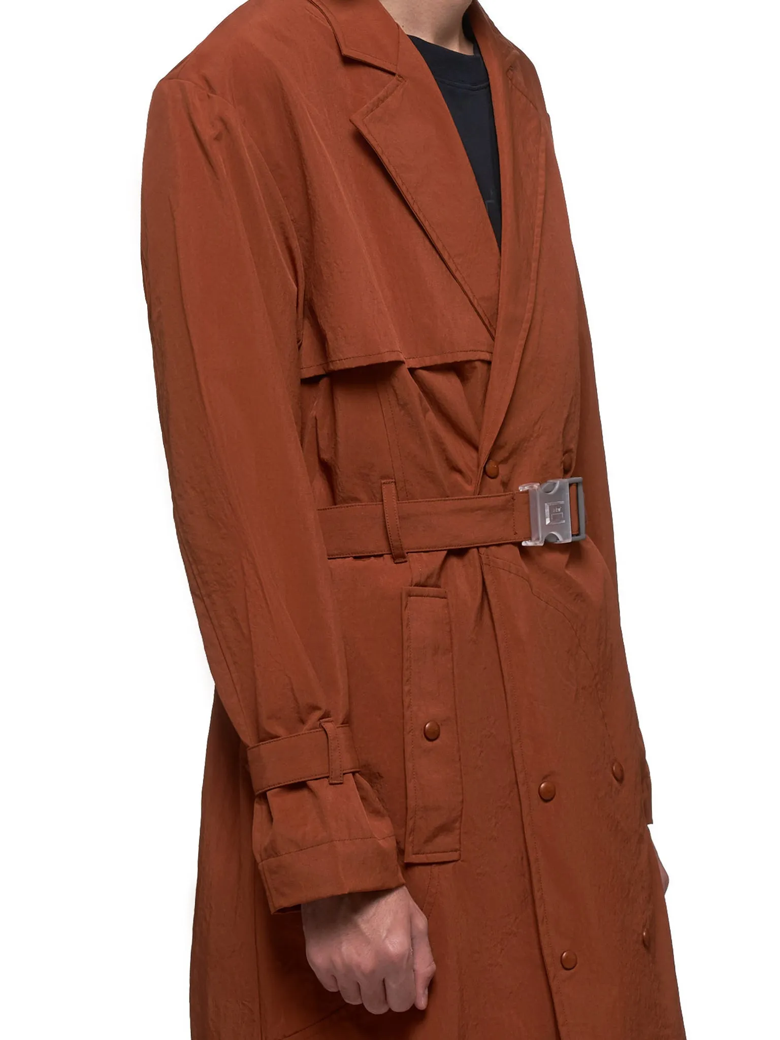 Nylon Trench Coat (MO012WHLRU-RUST)
