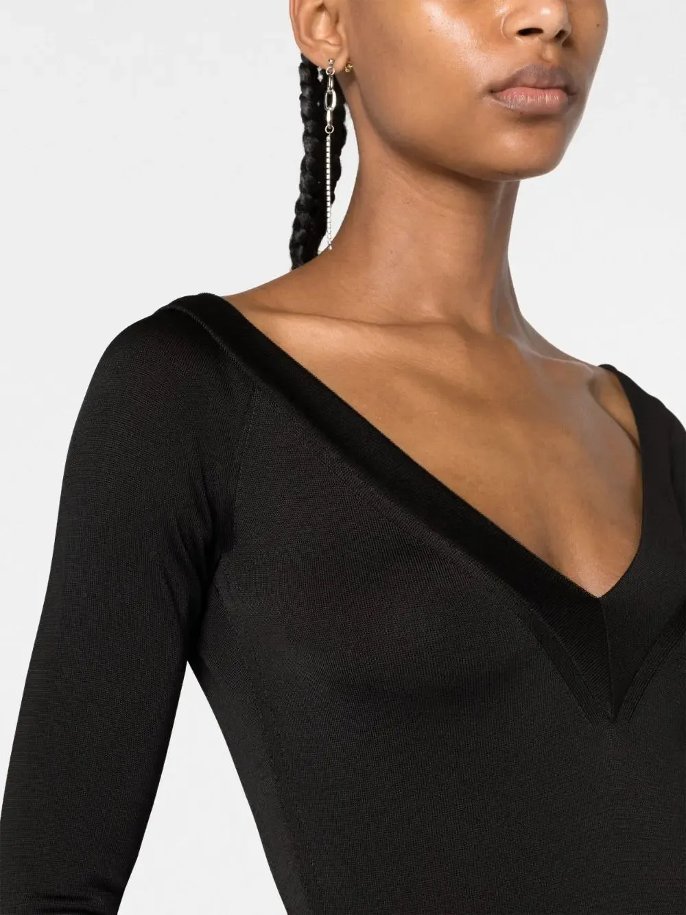PLUNGING V-NECK MAXI DRESS
