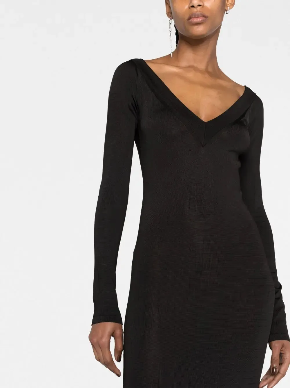 PLUNGING V-NECK MAXI DRESS
