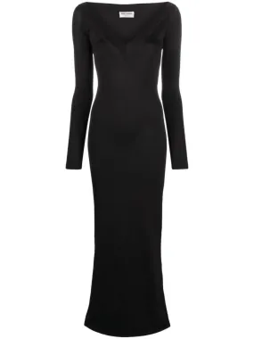 PLUNGING V-NECK MAXI DRESS