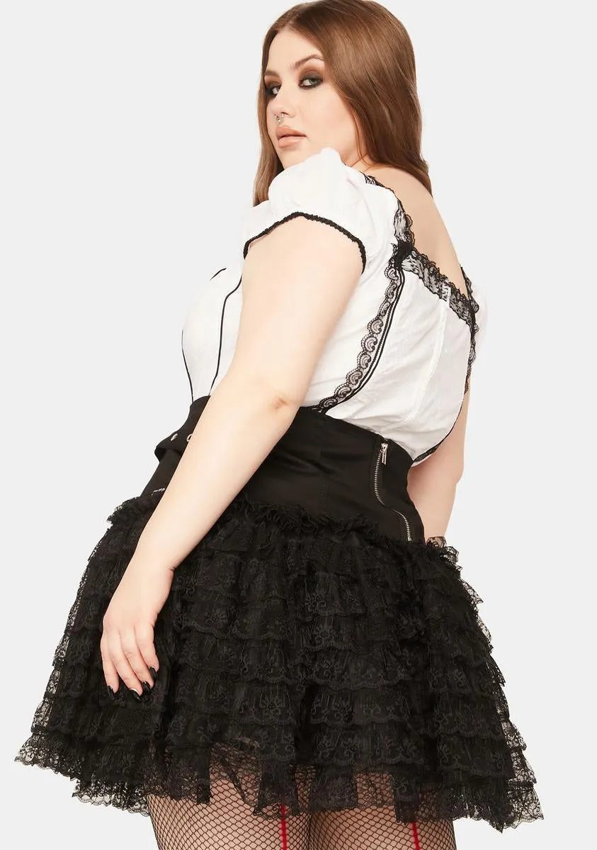 Plus Crinoline Mini Skirt