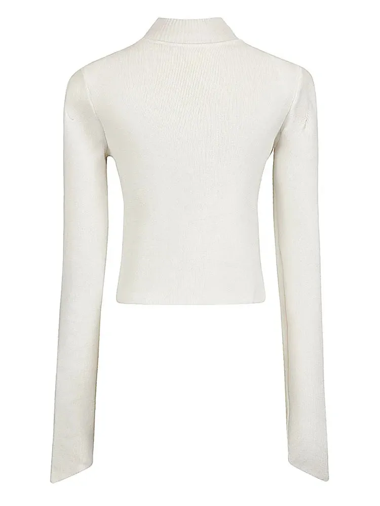 Pre Order:  Triple Front Straps Knitted Sweater