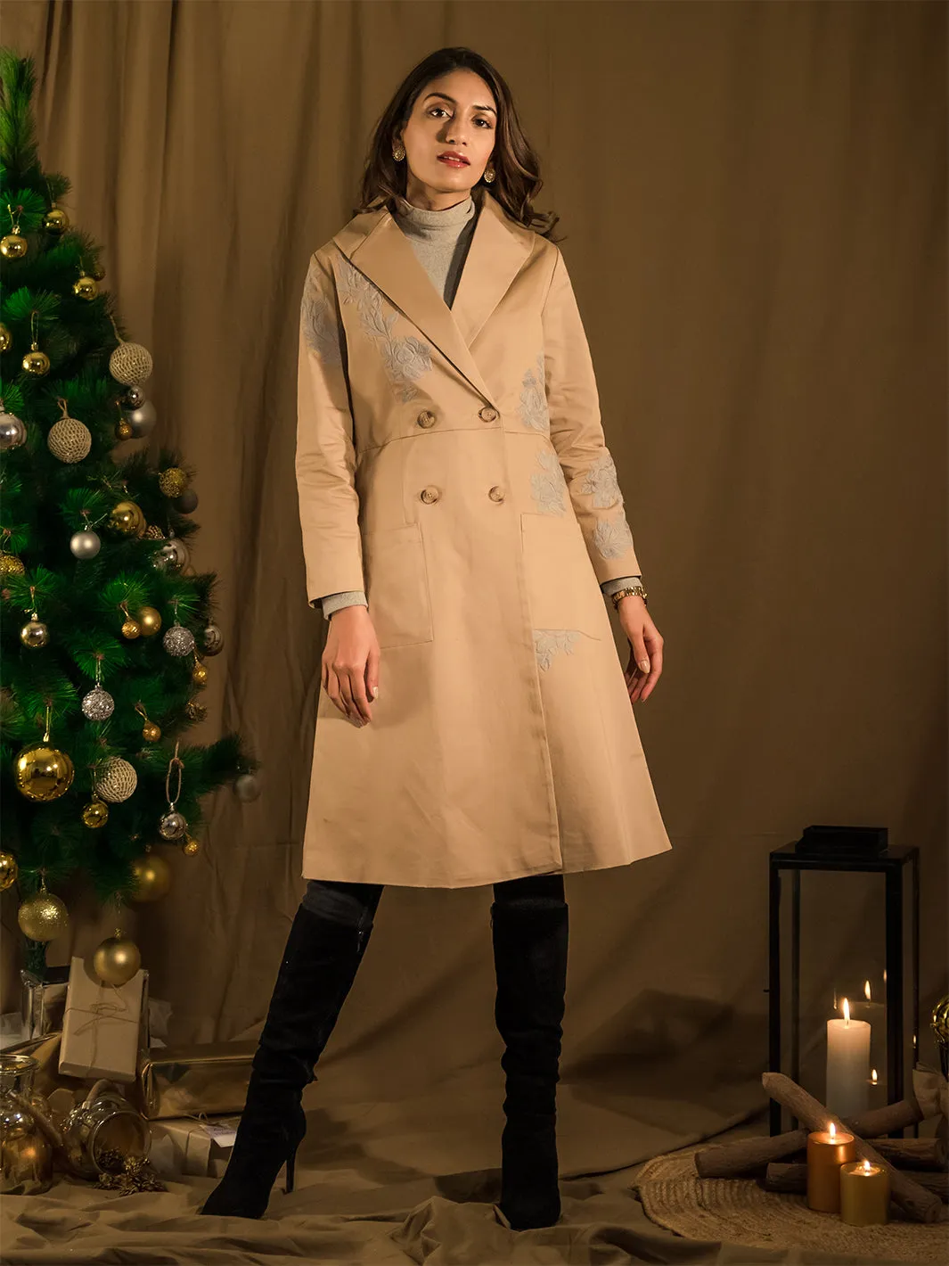 Regent Embroidered Trench Coat