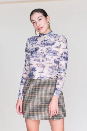 Richard Miniskirt in Camel Check