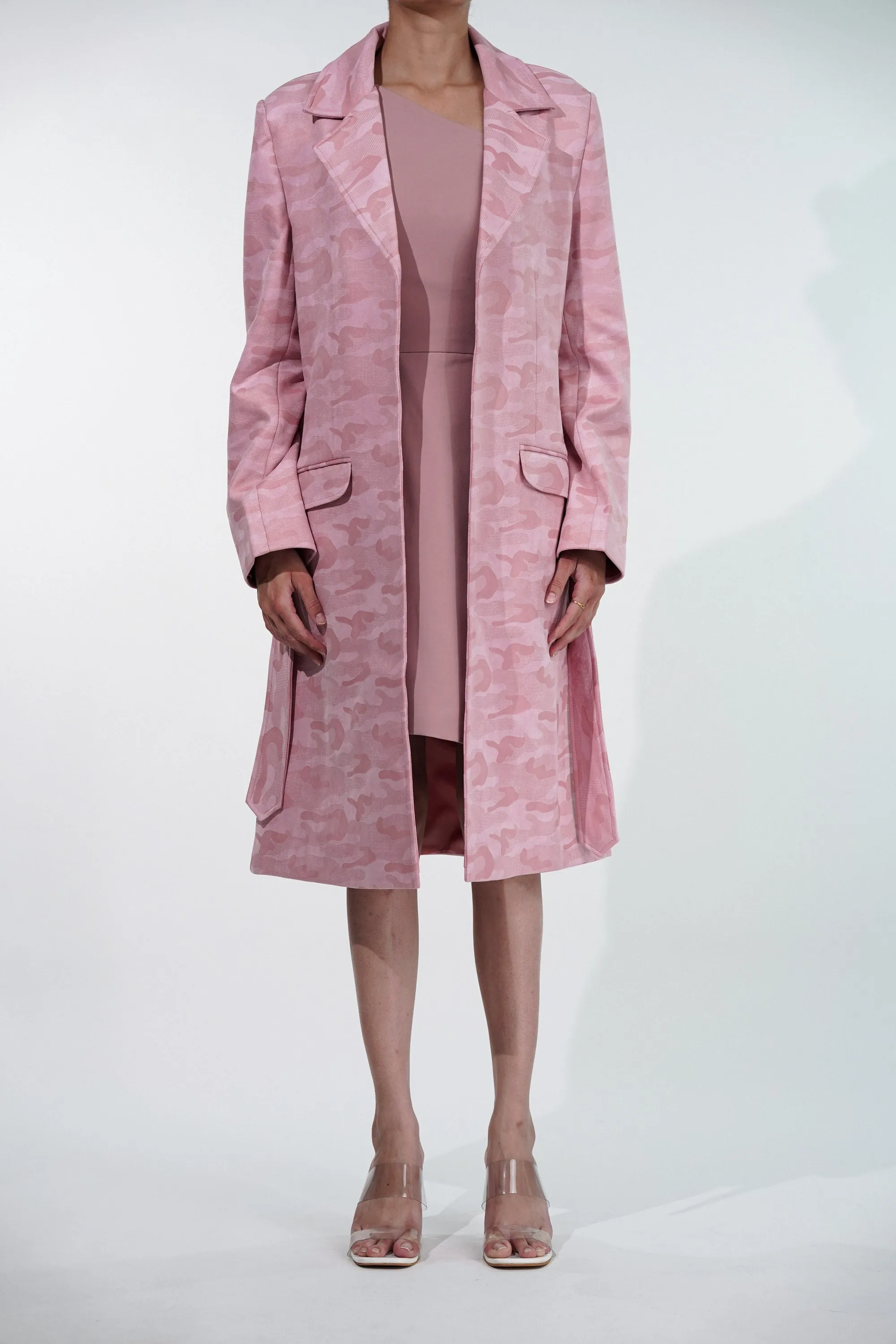 Sakura Camo Trench Coat
